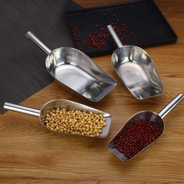  4 Ounce Stainless Steel Ice Scoop: Ice Cream Scoops: Home &  Kitchen