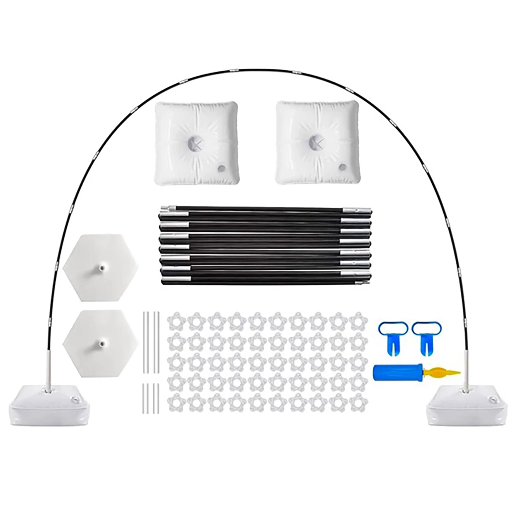 

Balloon Arch Garland Kit Wide Adjustable Stand Set with Water Fillable Clips