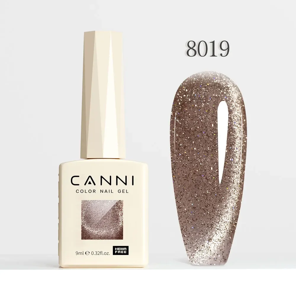 CANNI HEMA Free Black Glitter Diamond Sparkle Gel Polish - Long-Lasting Glossy Finish