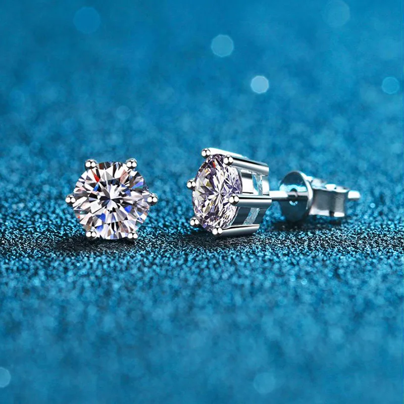 Moissanite stud earrings