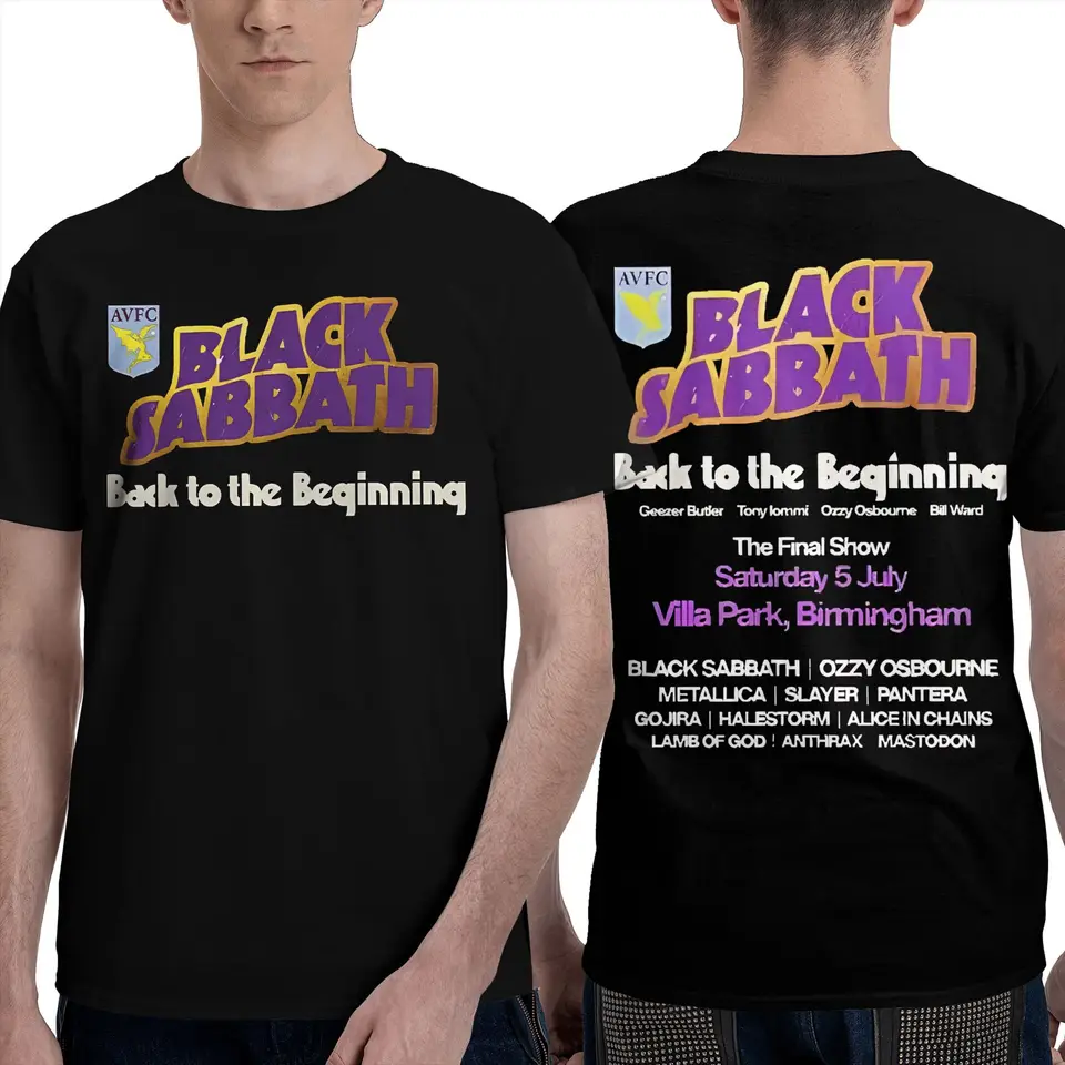 Black Sabbath Aston Villa Back The Beginning T Shirts Men 100