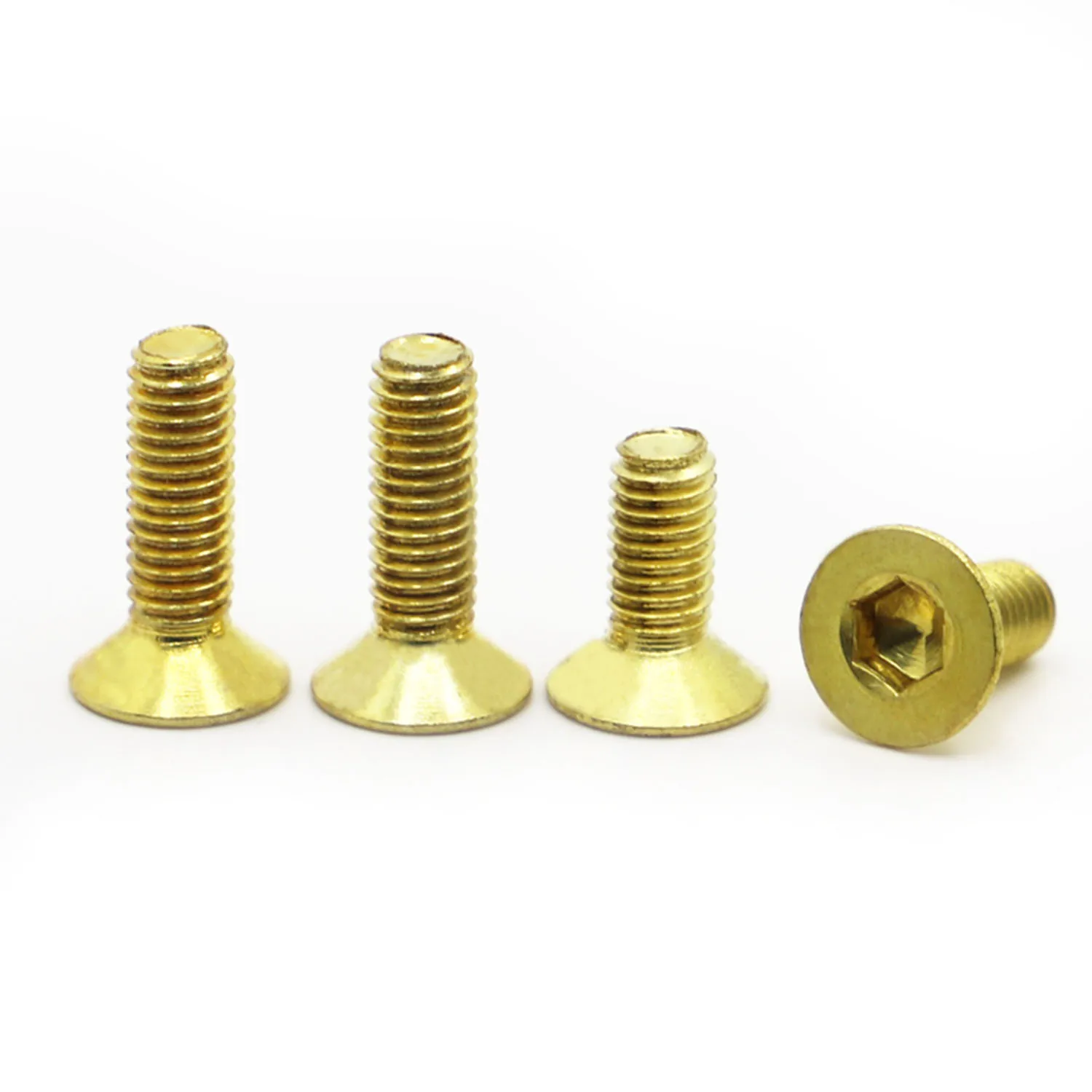 DIN7991 Brass Flat Hex Hexagon Socket Countersunk Head Screws Bolts M3