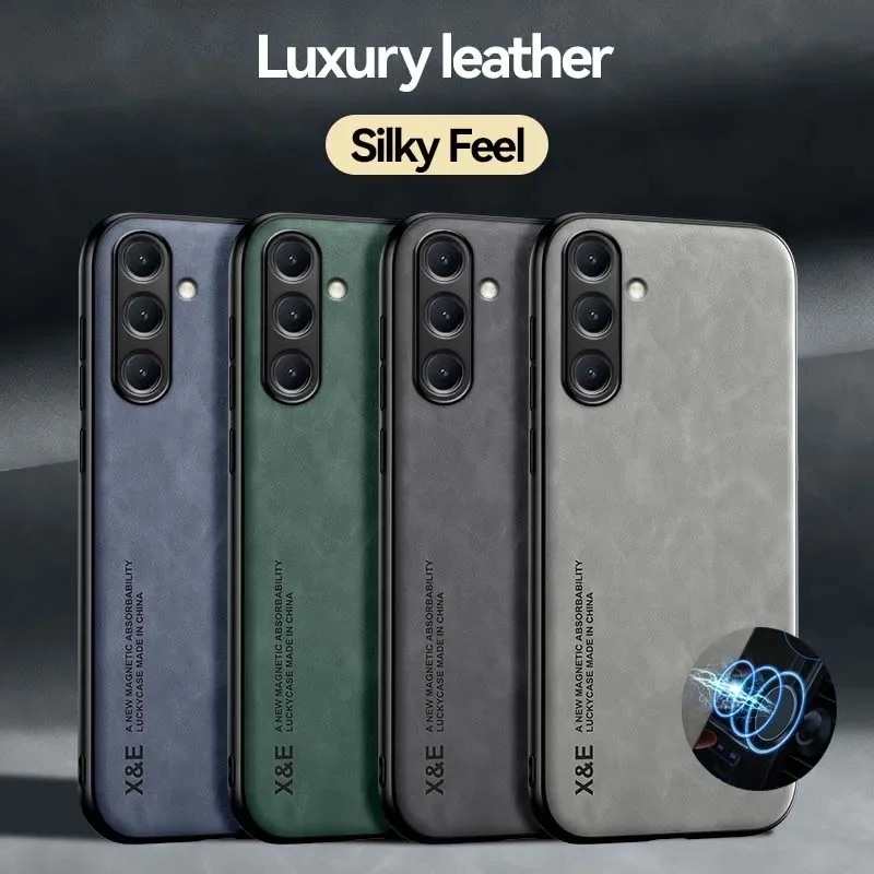 Phone Case For Samsung S25 S24 S23 Ultra Plus FE A56 A55 A36 A35 A16 5G Protective Cover Magnetic Car Holder