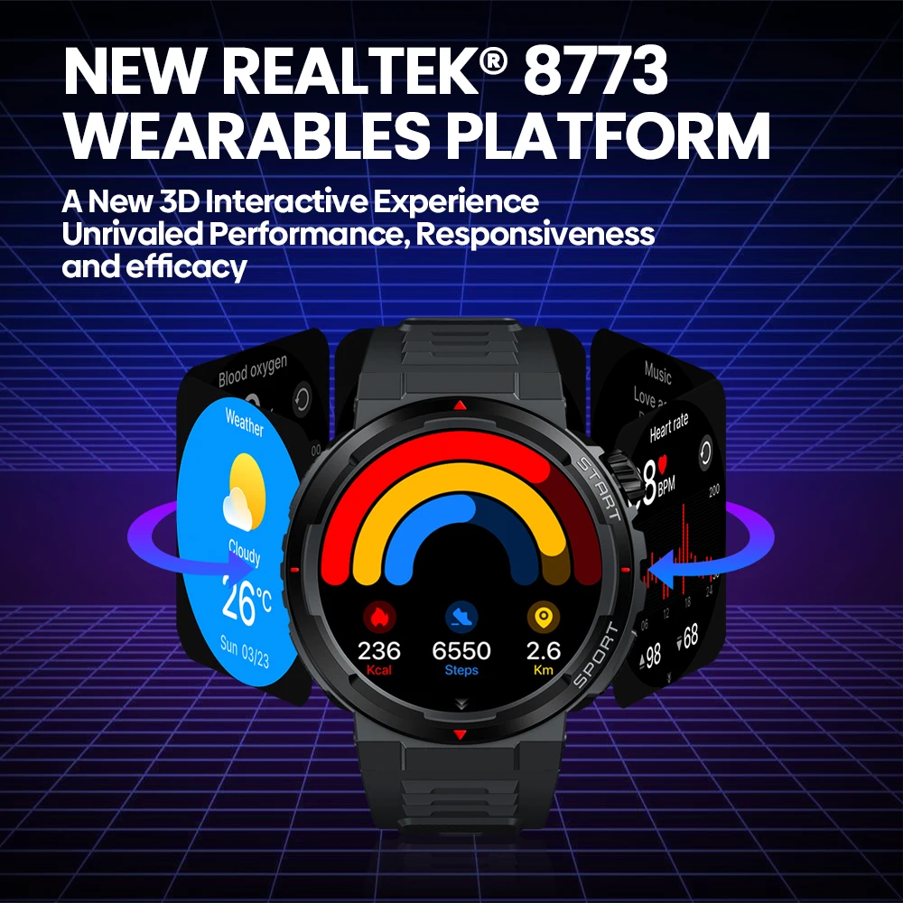 Zeblaze Ares 3 Plus smartwatch – green | - B2B only