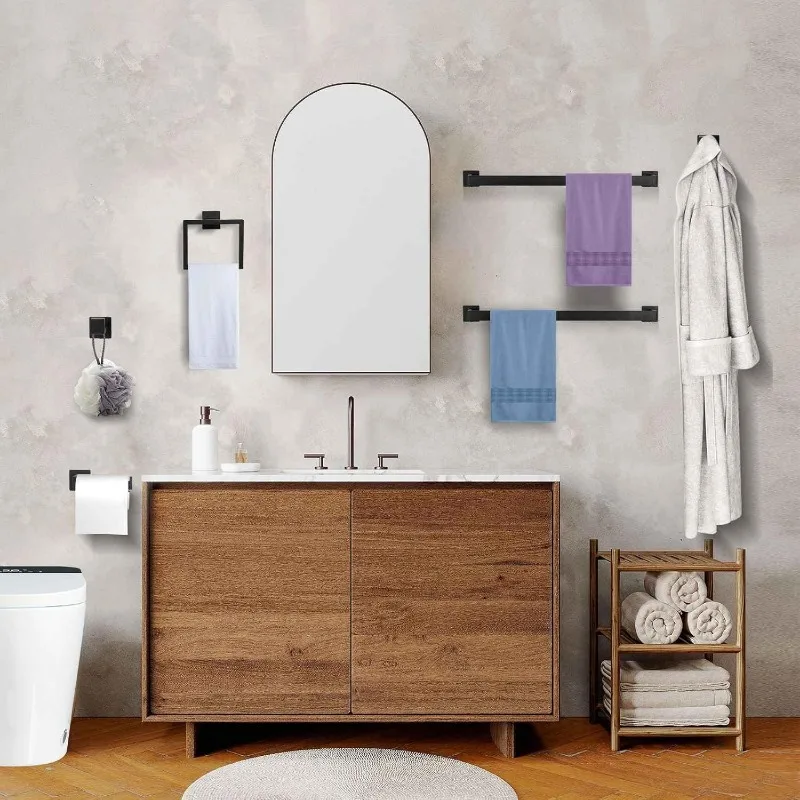 Bathroom Hardware Set Towel Bar Set Bath Towel Holder for Bathroom Stainless Steel Accessories Wall Mounted
