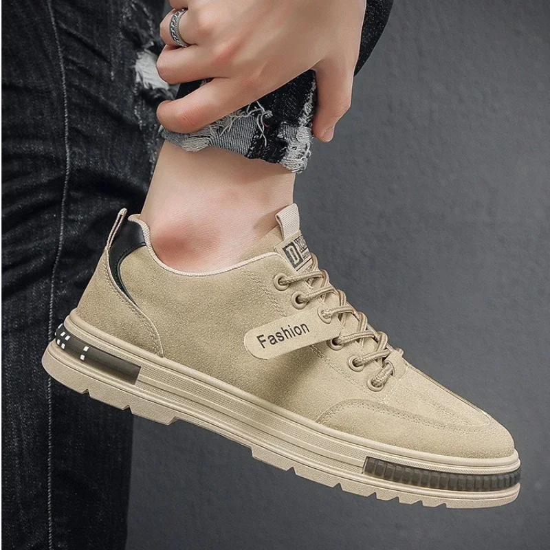 Men's Casual Shoes Four Seasons 2026 Soft-sole Non-slip Outdoor Work Shoes Flat  Fashion Comfort Youth Joker Walking