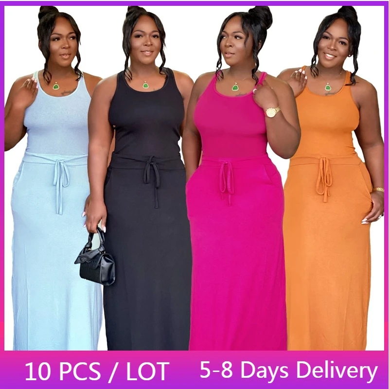 

Wholesale Items for Women Clothing Boutique Solid Maxi Bodycon Dress Women Summer Casual Long Dress Night Club Beach Party Dress