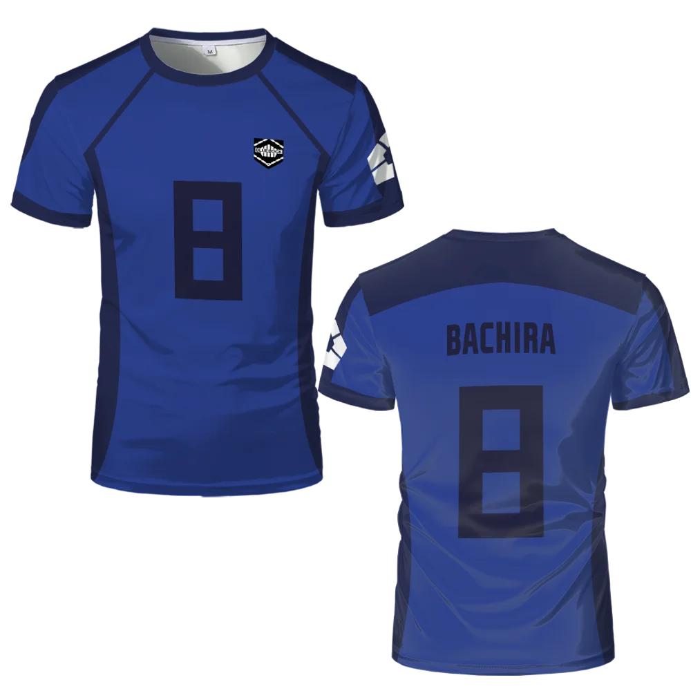 T-shirt Blue Lock Anime Football - Homme Femme Enfant - Coton Stretch - Design Manga