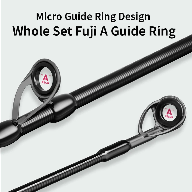 RUKE Fishing Rod 2 Section Length 2.03m Casting Rod Fuji A Guide Rings Carbon Fiber Wheel Seats Soft Weigth 29g Soft Wood Handle