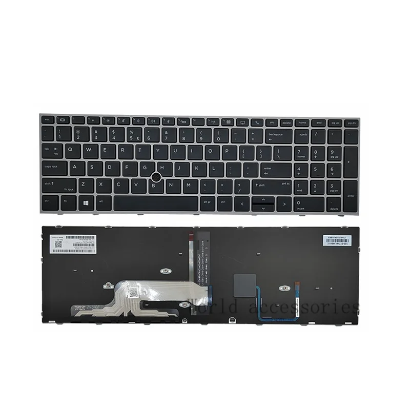 Tastiera Russa Usa Per Hp Zbook 15 G5 17 G5 Con Retroilluminazione