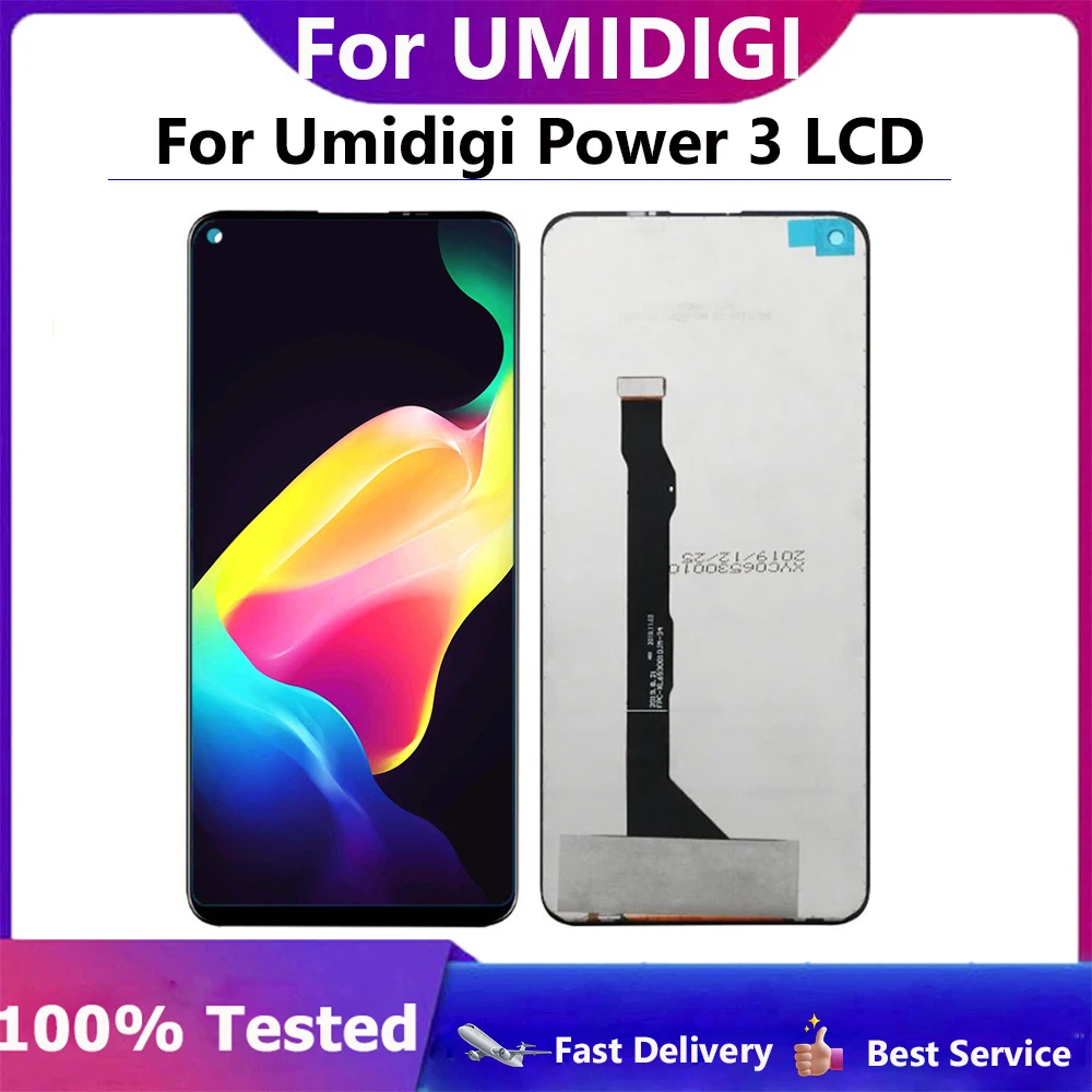 

6.53" 100% New Tested LCD For Umidigi Power 3 LCD Display+Touch Screen Digitizer Glass Panel Replacement For power 3 +tools