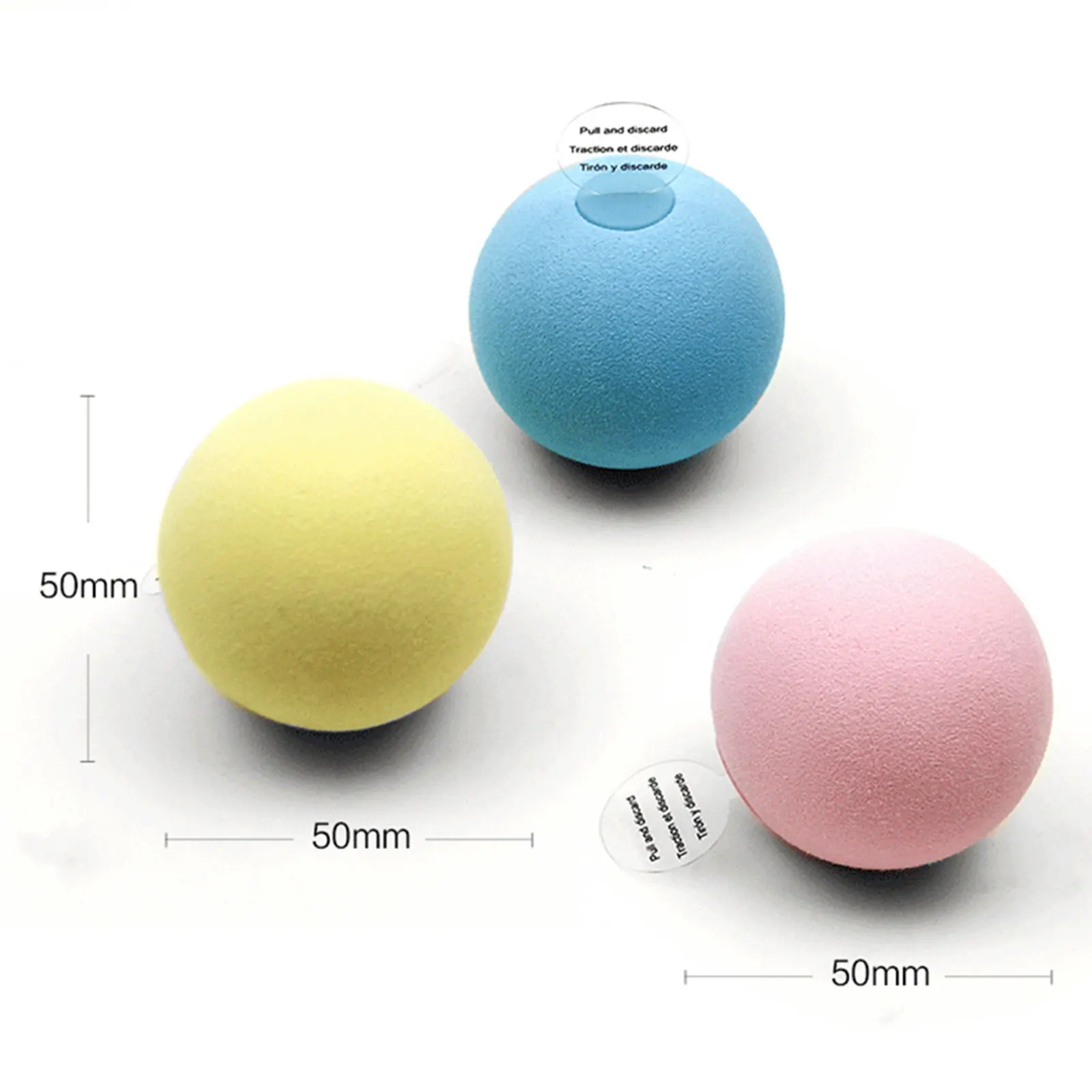 3-15pcs Cat Toy Rolling Ball Battery Powered Pet Electric Magic Roller Toy Activation Ball Dog Cat Interactive Chew Plush Toys