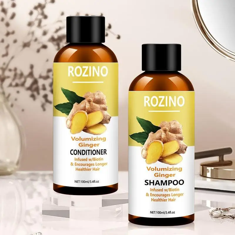 Ginger Essence Shampoo Conditioner Body Wash Soap Moisturizing Repairs Dry, Damaged Hair Anti Frizz Conditioner For Hair Growth