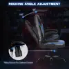 Ergonomic Computer Gaming Chair - Home Office Desk with PU Leather Lumbar Support, Height Adjustable Big and Tall Video Game 6