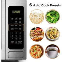 BLACK+DECKER EM036AB14 Digital Microwave Oven with Turntable Push-Button Door, Child Safety Lock, Stainless Steel, 1.4 Cu.ft 2