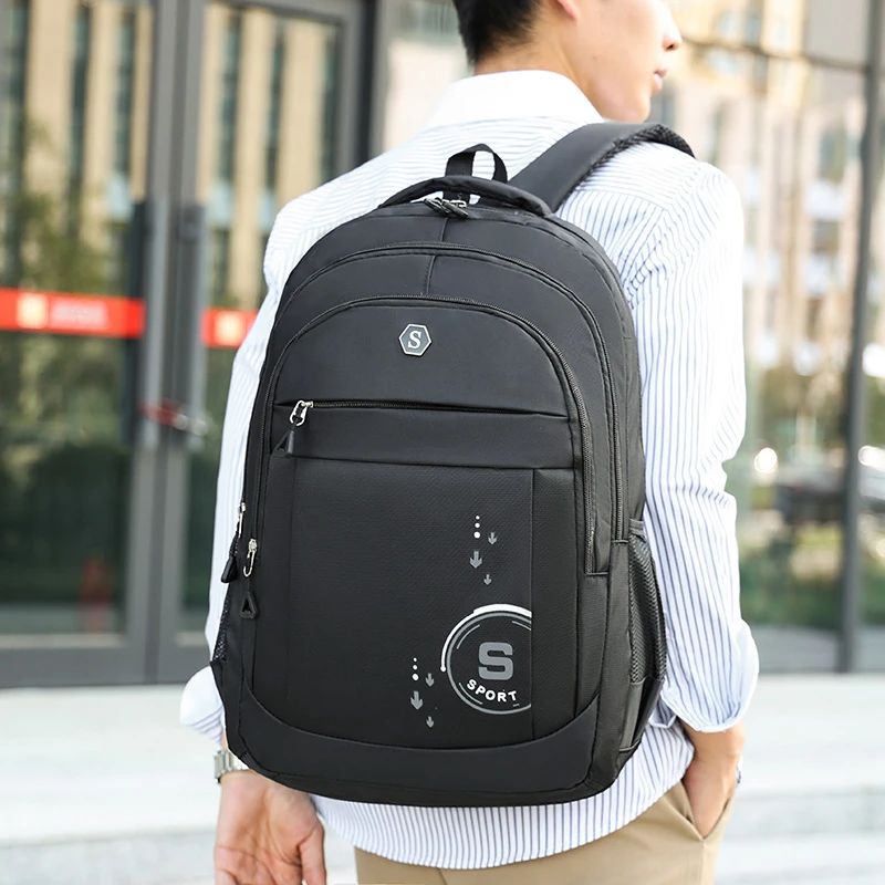 Unisex backpack - large capacity, made of durable Oxford fabric, adjustable shoulder strap, minimalist style backpack