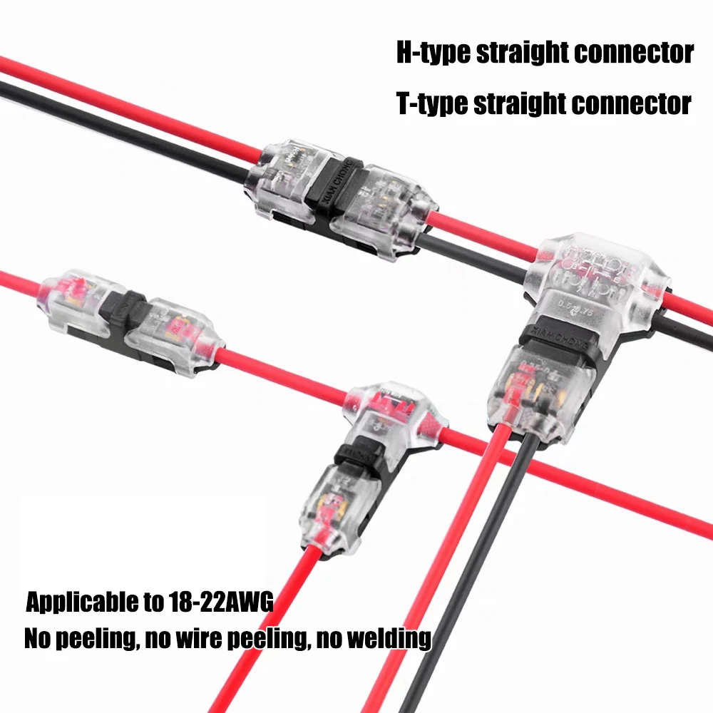 Wire Splice Connectors 15-Pack Low Voltage Wire Connectors - 2-Pin  Solderless Quick Connect Terminals For 20-24 AWG Wires 2 Pin Quick Connect  Electrical Connectors, image size:1000x1000