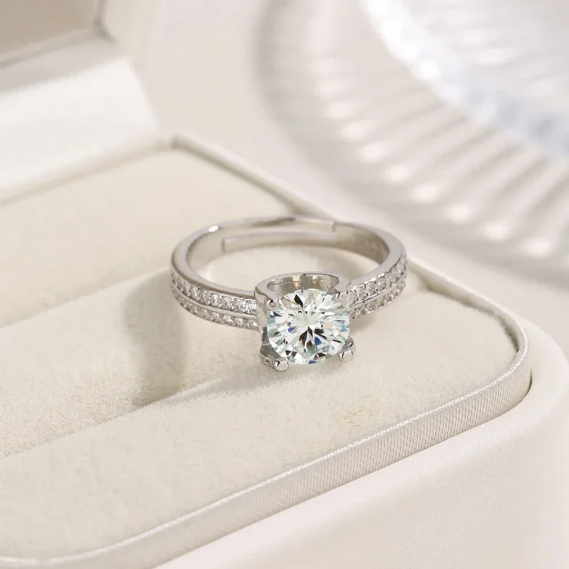 

Новинка 2023, кольцо с шестью крапанами из циркония Mosang, корейский стиль, женское Стильное кольцо с бриллиантами, регулируемое открытие