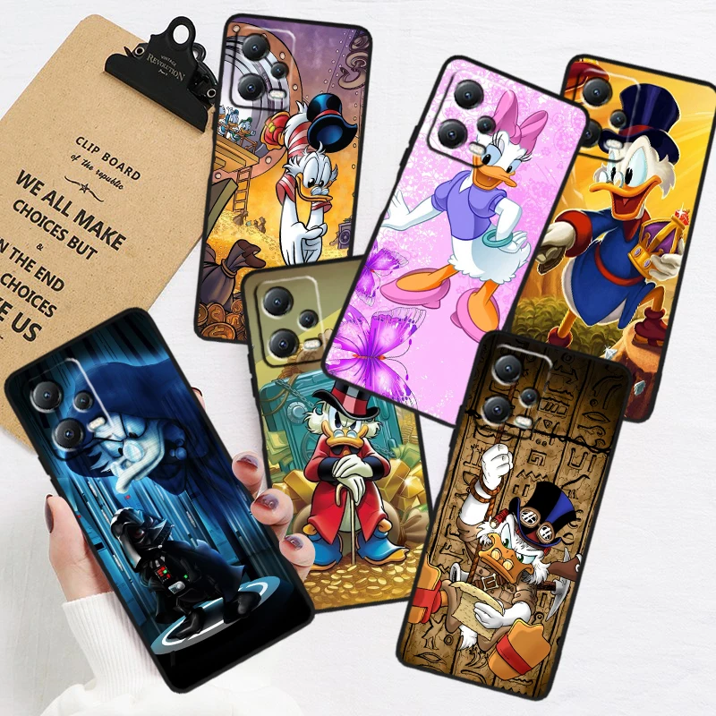 

Anime Comics Donald Duck For Xiaomi Redmi Note 12R 12 12S Turbo 11 11T 11S 10 10S 9 8 Pro Plus 5G Black Phone Case