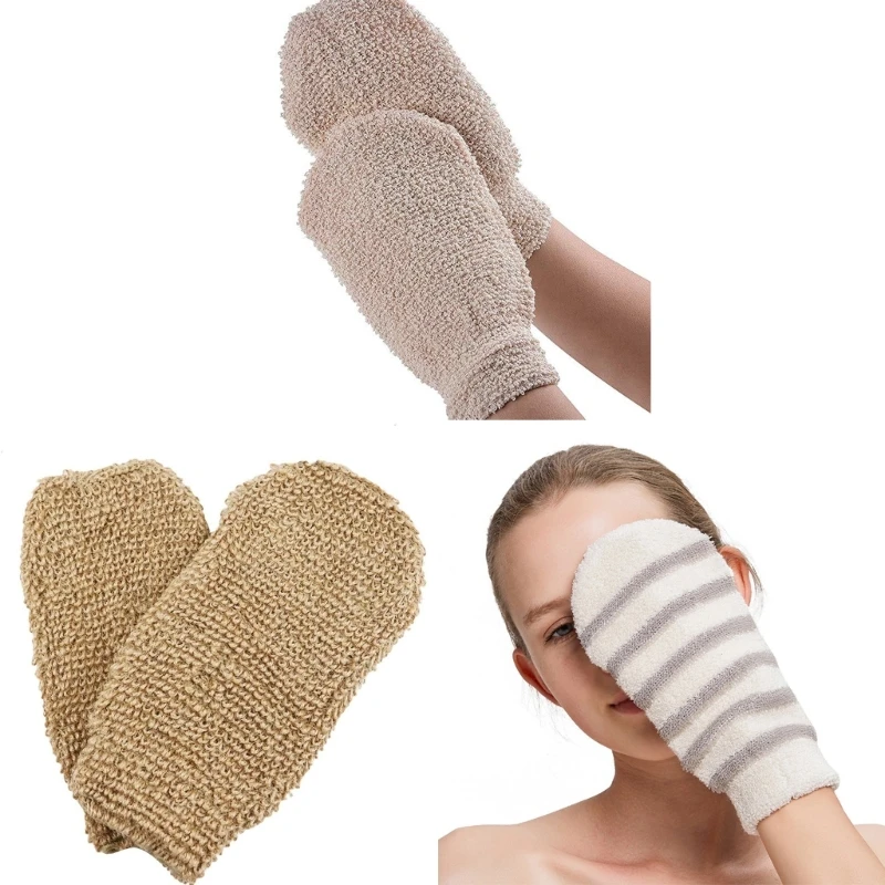 

1 Pair Hand Shower Scrubber Exfoliating Back Body Massage Mitten Skin Moisturizing Bath Glove Home Supply E1YF