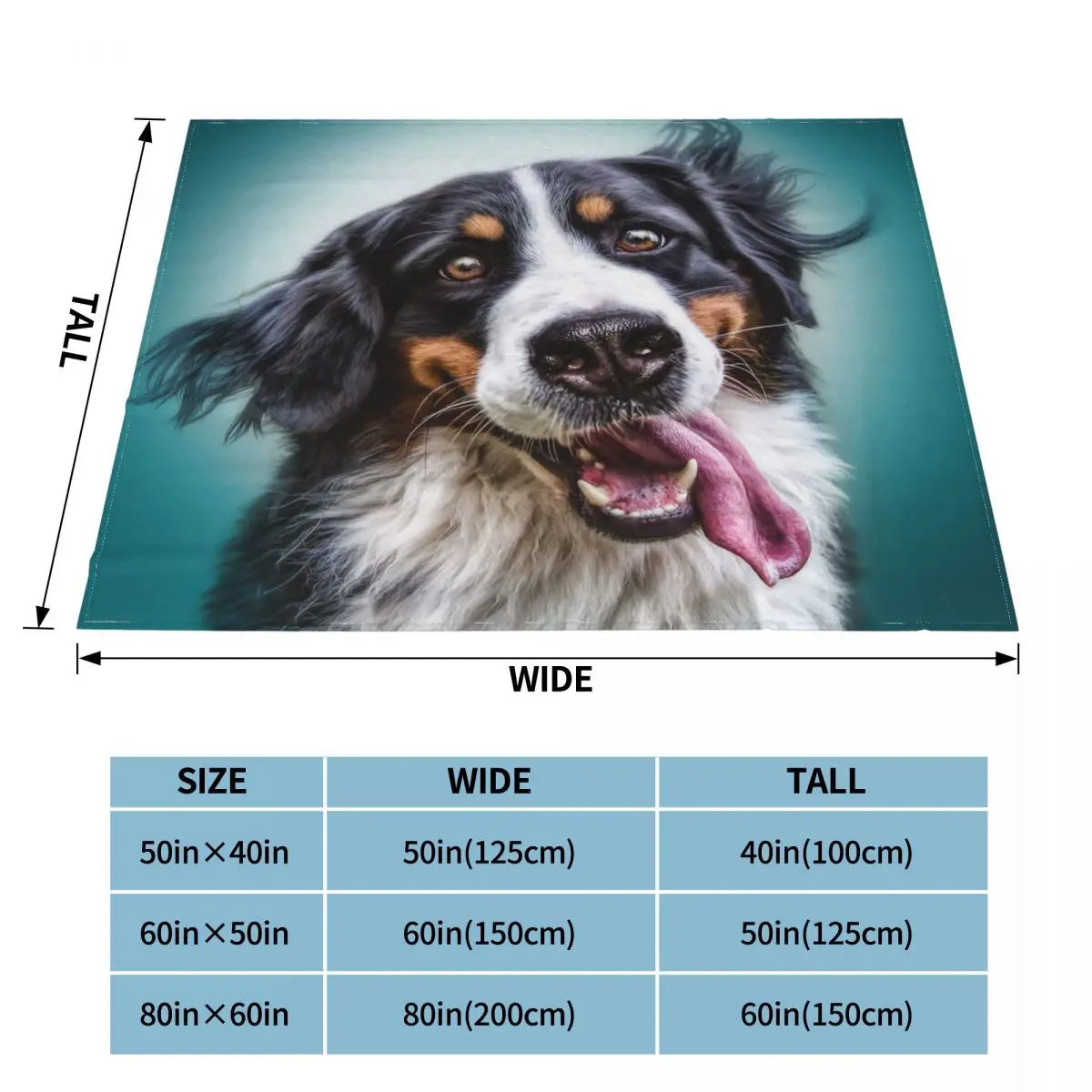 Pure Country Bernese Mountain Dog Blanket – Cotton Jacquard Throw, 53x70 Inches, Various Colors - View #5