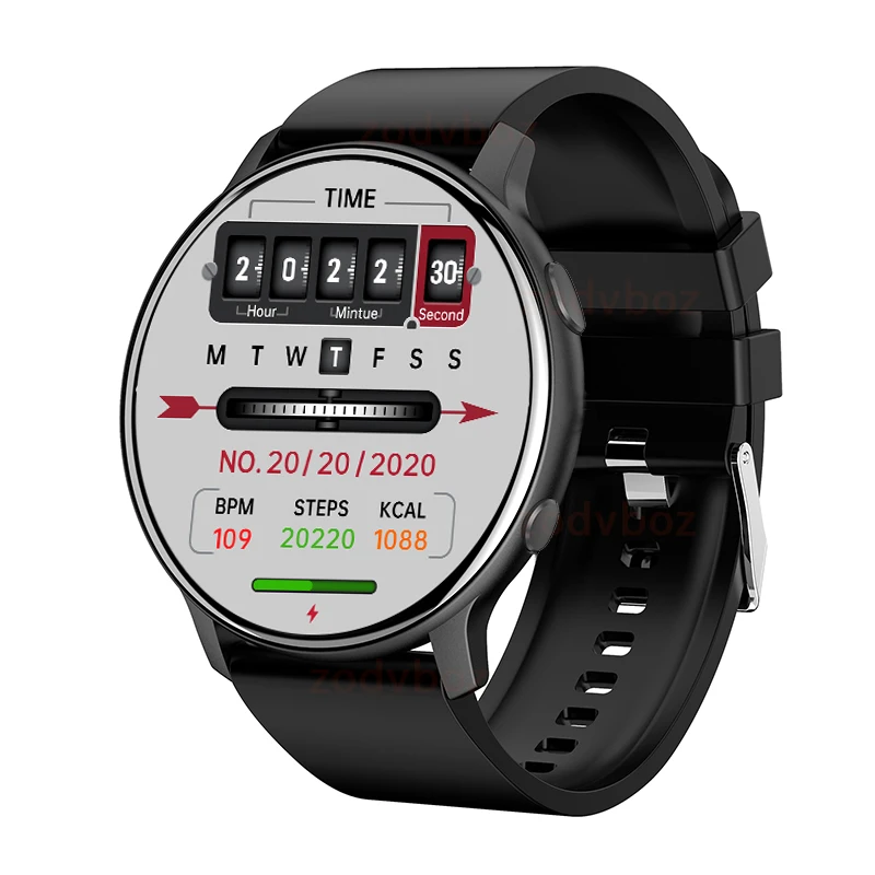 2022 New Electricity meter smartwatch men full screen touch heart rate blood pressure smart watch men women fitness tracker band 