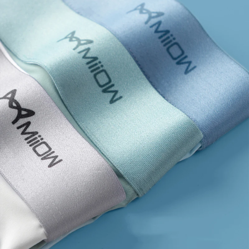 MiiOW 4Pcs Ice Silk Men Boxer Shorts Graphene Antibacterial Underwear Man...