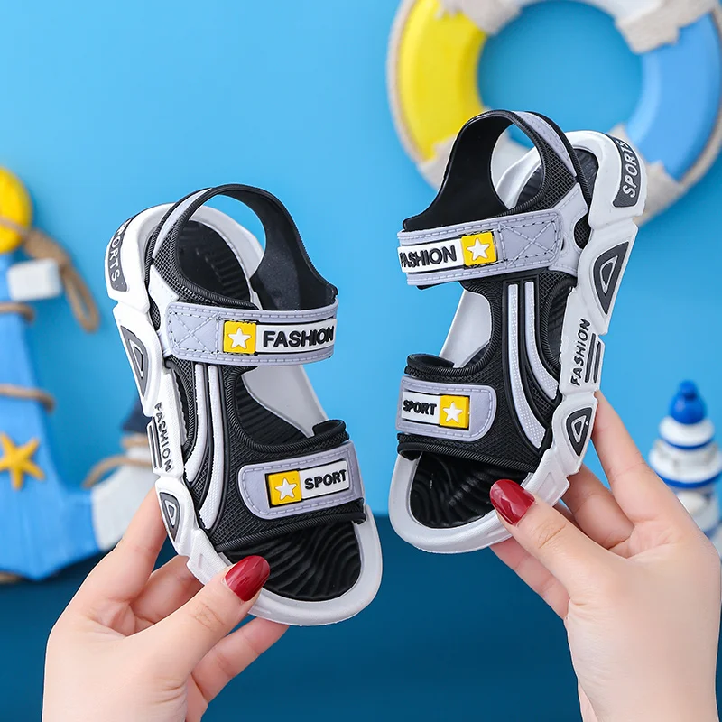 leather girl in boots Kids Boys Girls Sandals Sports Soft Lightweight Baby Shoes Comfortable Summer Anti-Slip Children Outdoor Beach Shoes Miaoyoutong children's sandals near me