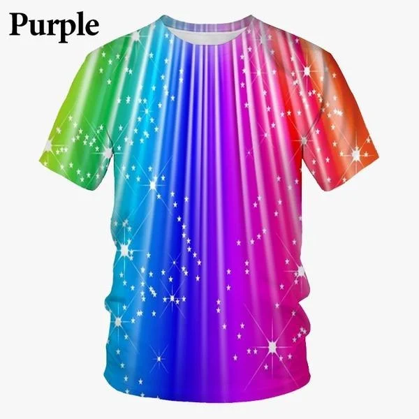 

New Rainbow 3D Printed T Shirt Light Vertigo Tshirt Hypnotic Tee Shirt Funny Unisex Short Sleeve T-Shirt