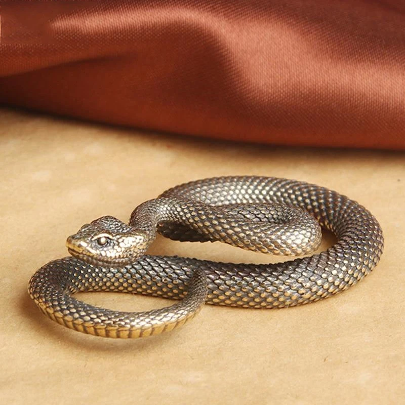 

Винтажный медный брелок со знаками Зодиака змеи Подвески Ювелирные изделия из чистой латуни брелок в виде животного подвесной шнурок брелок Подвески подарок