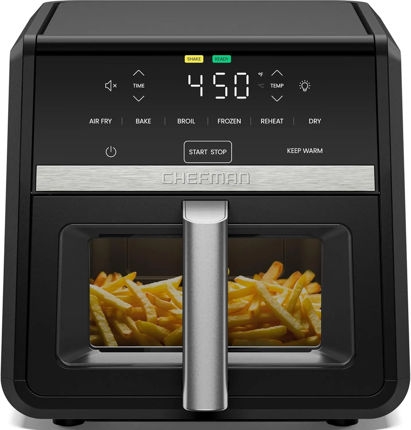 9 Qt 7-in-1 Air Fryer with Viewing Window | Fast Cooking at 450°F for Crispy Results
