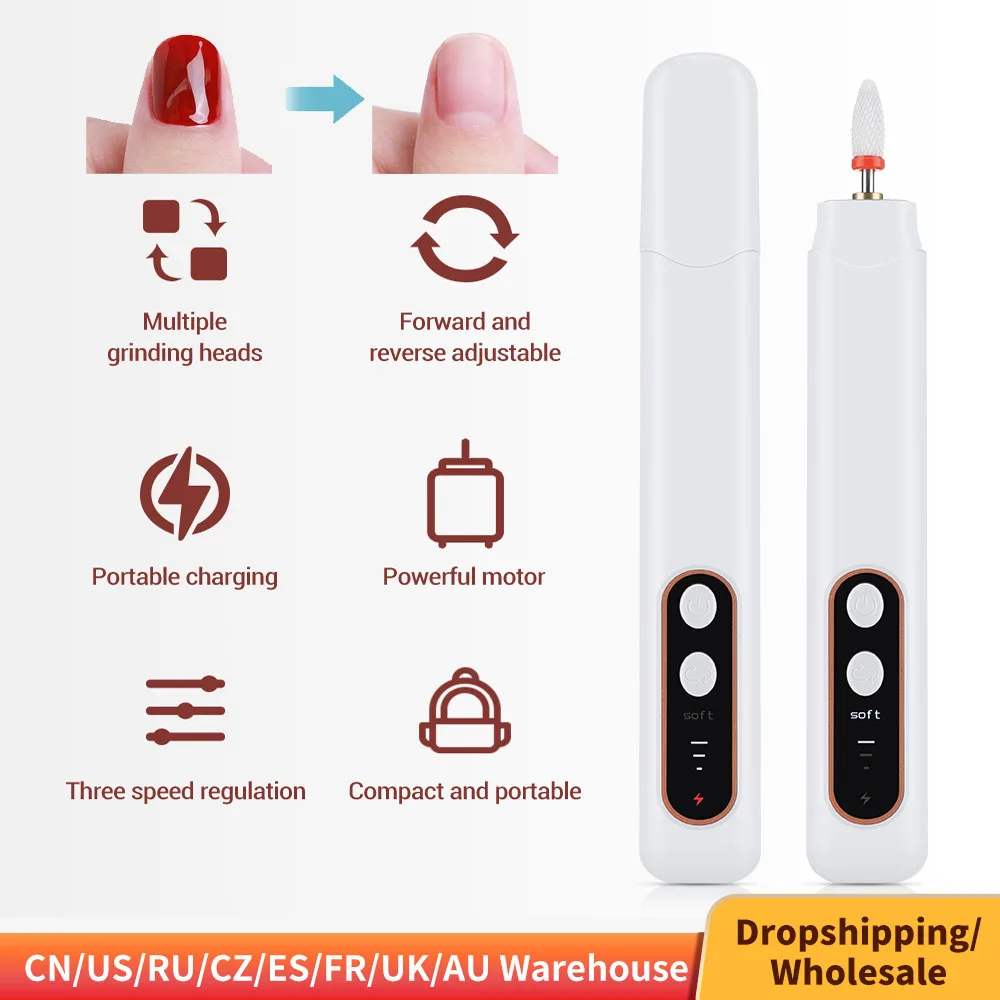 Professional Nail Drill Machine Cordless Electric Manicure Cutter For