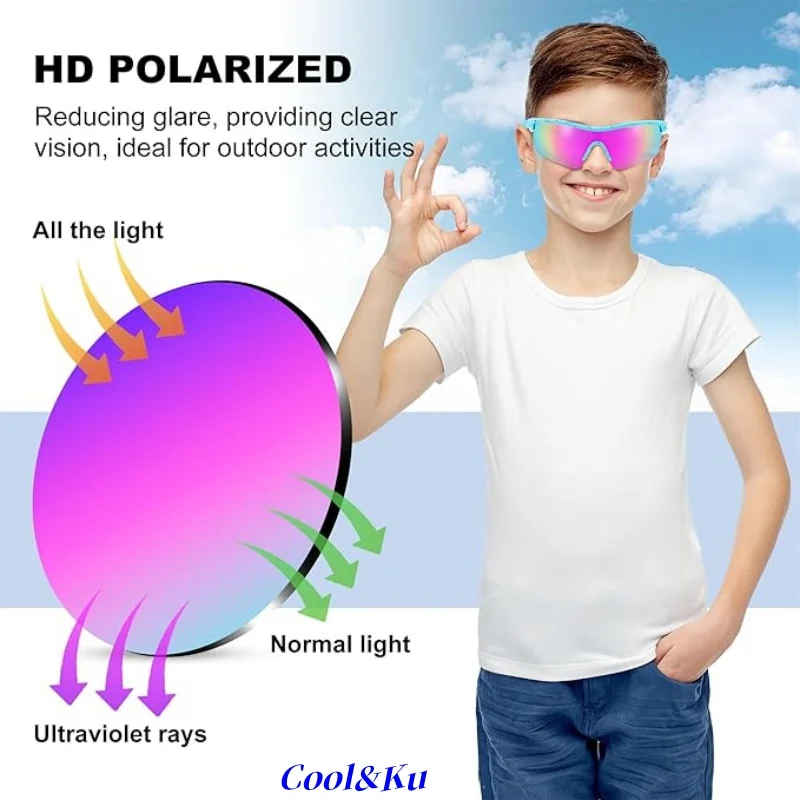 Kids Sunglasses Baseball Polarized TR90 Frame