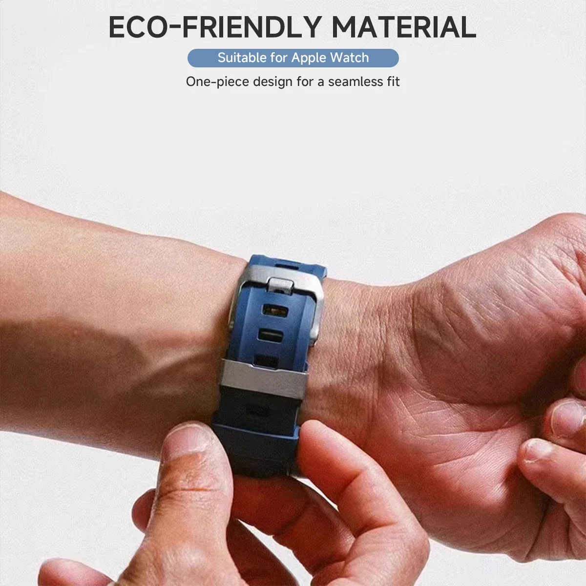 Sporty Titanium Silicone Bracelet Strap