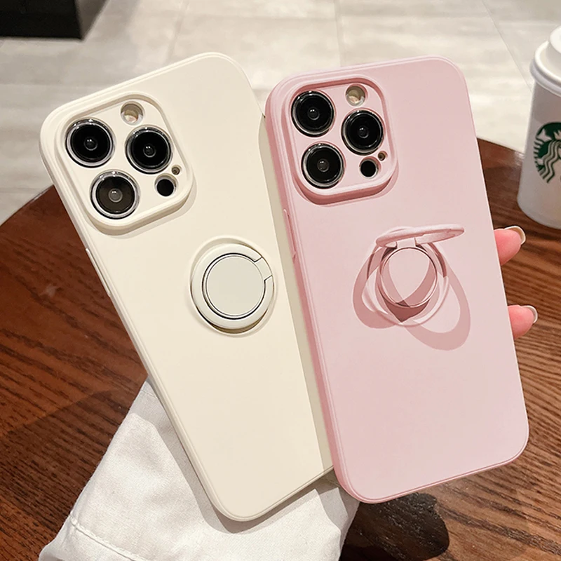 Luxury Square Cute Clover Pink Phone Case For Iphone 12 Mini 11 Pro Xs Max  Xr X 6 6s 7 8 Plus Soft Silicone Mirror Cover Bracket - Mobile Phone Cases  & Covers - AliExpress