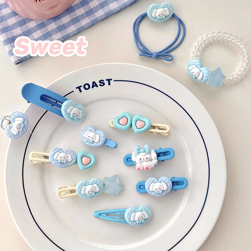 

Lovely Hairpin Hair Rope Sweet Cute Heart Puppy Hair Clips Temperament Hair Accessories Girls Fashion Versatile Headwear