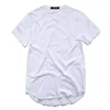 ZSIIBO TX135-C Men's T Shirt Extended Round Sweep T-Shirt Curved Hem Long line Tops Hip Hop Urban Blank Tees Clothes Streetwear 3