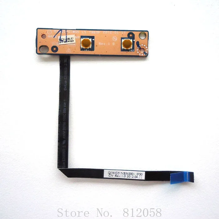 

Original New Laptop Switch Board With Cable For Lenovo G480 G485 N580 N585 G585 G580 P585 Power Button Board LS-7983P