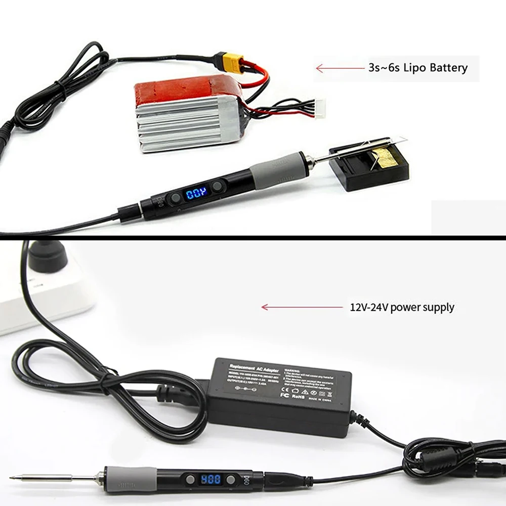 Mini Saldatore Digitale TS101 Portatile 65W - Display OLED, Alimentazione USB-C/DC 12-24V, Per Riparazioni Elettroniche