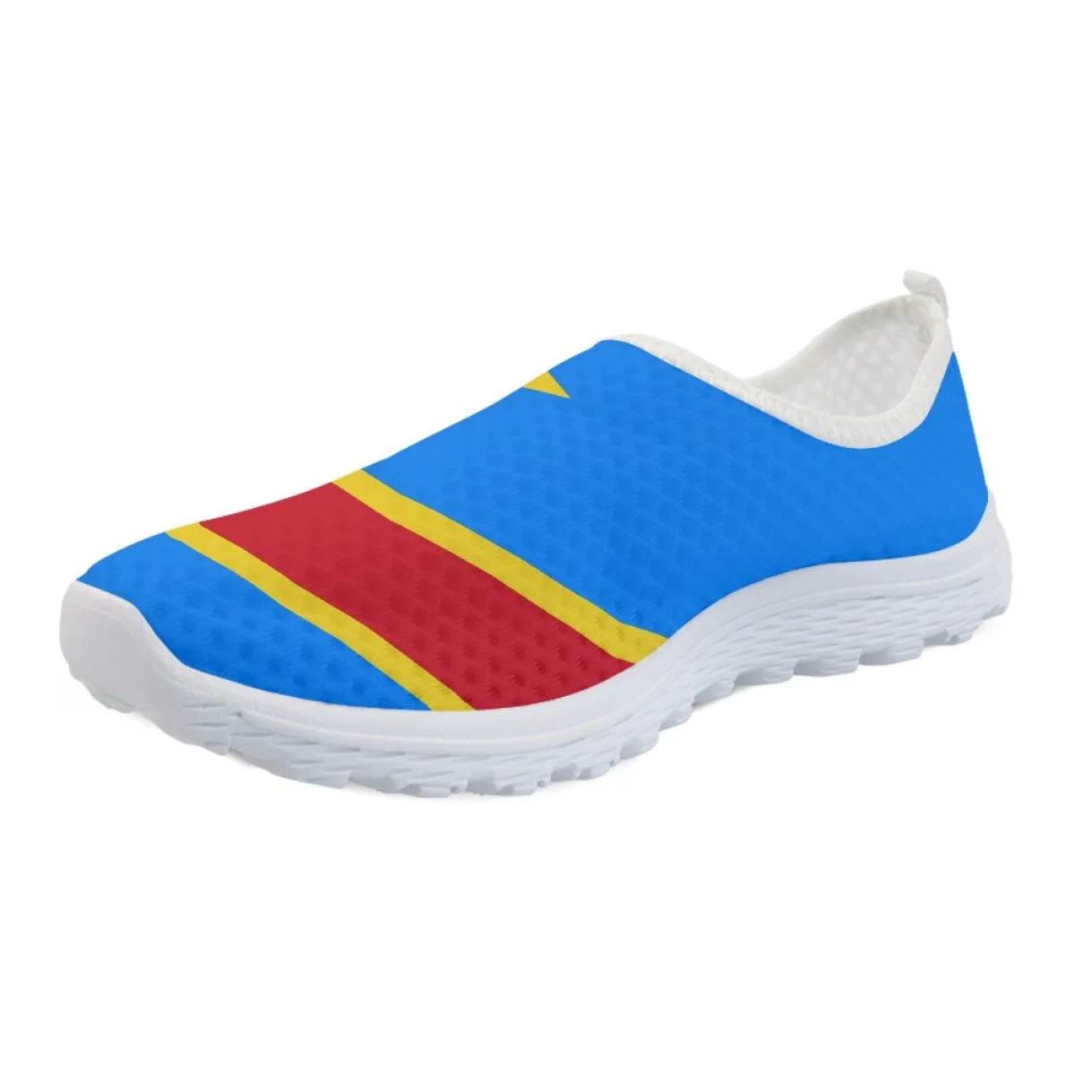 New Congo Country Flag Print Ladies Mesh Shoes Outdoor Travel Spring Summer Leisure Sneakers Wear-Resistant Comfort Woman Flats