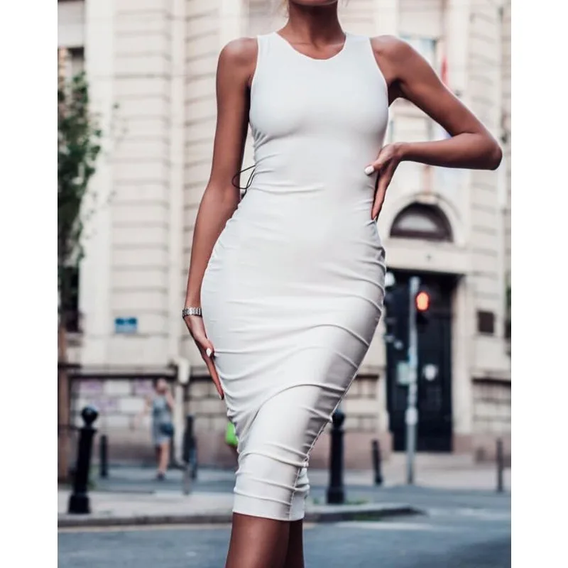 

Women's Sexy Butterfly Backless Tight Dress Temperament Commuting Female Clothes Woman Fashion Skinny Pullover Dresses