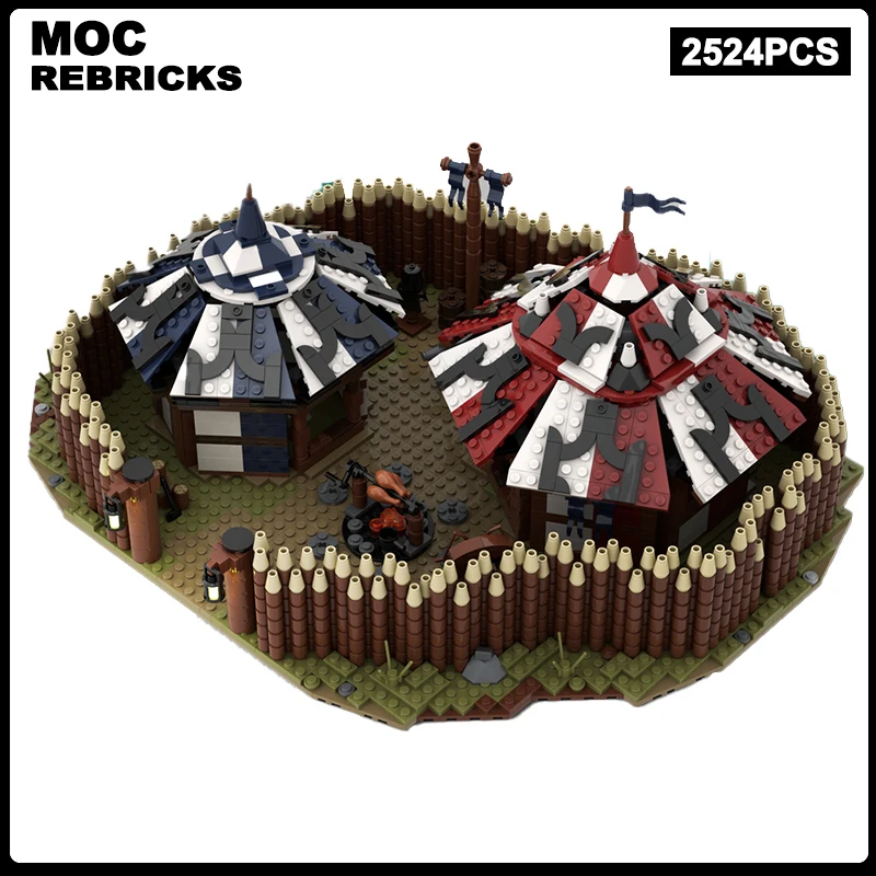 

Medieval Street View Series Modular Building MOC Mercenary Camp DIY Model Technical Bricks Assembly Children Toys Gifts 2524pcs
