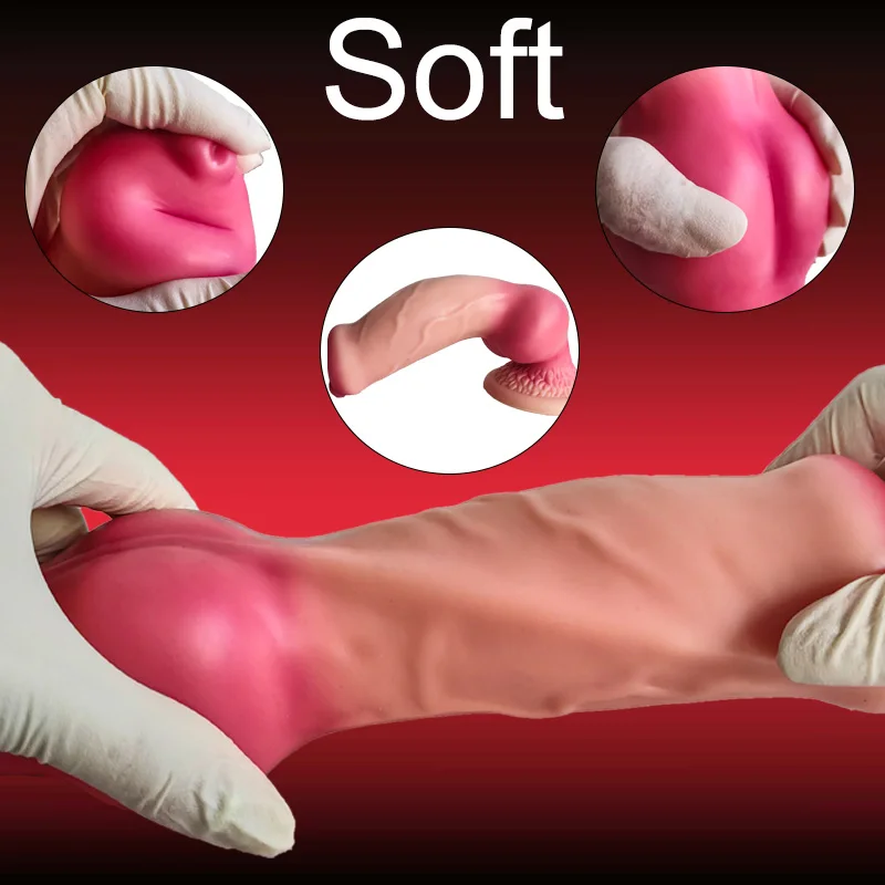 5 Sizes Realistic Dog Dildo Huge Penis Big Anal Plug Giant Monster Strap-on Cock Dick Dildos Adult Sex Toys for Men Women 18+ — view 3