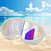 Big frame Professional Swimming Waterproof soft silicone glasses swim Eyewear Anti-Fog UV men women goggles for men women 2
