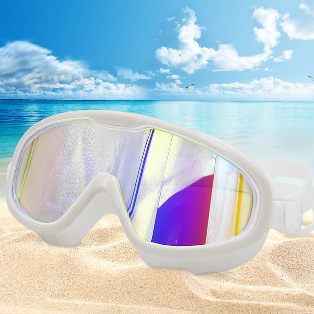 Big frame Professional Swimming Waterproof soft silicone glasses swim Eyewear Anti-Fog UV men women goggles for men women 2