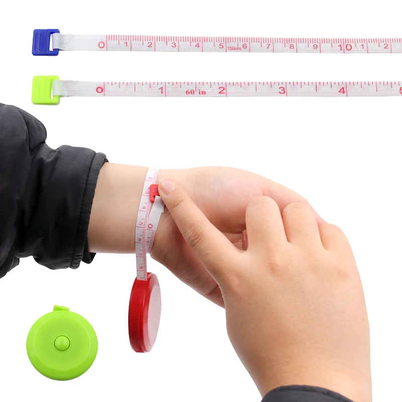 Pocket Plastic Round Tape Measure Tapeline Tape Measure Ruler Sewing Tool Mini 1.5m Gadget Ruler Band tape measure measuring tape measuring ruler