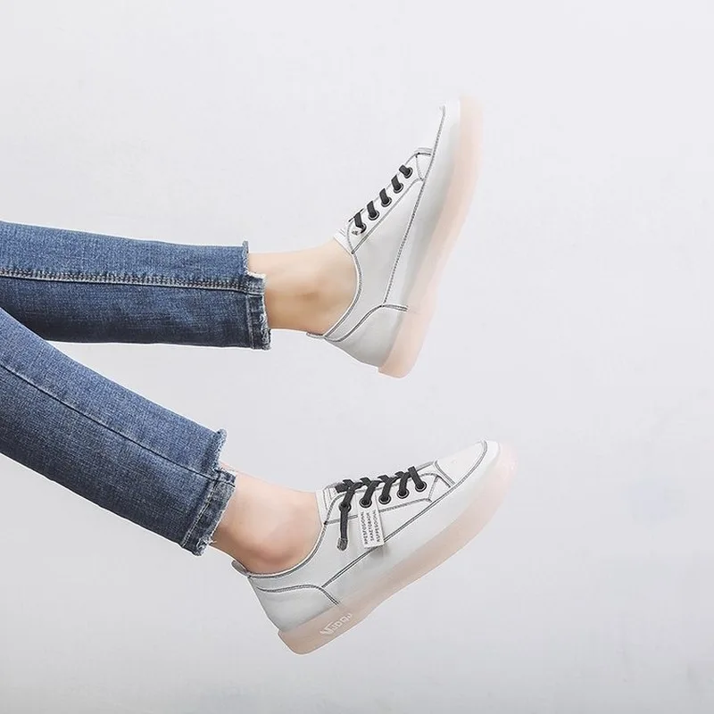 Spring Autumn 2022 New Fashion Sneakers Shoes Women Flats Shoes Woman Soft Bottom Lace-Up Low Cut Zapatos De Mujer High Quality