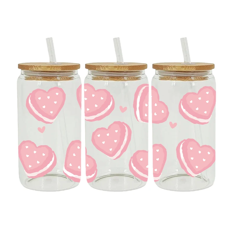 UV DTF Donuts, ice cream Transfer Happy Juice Printed Sticker For The 16oz Libbey Glasses Wraps Bottles D9701