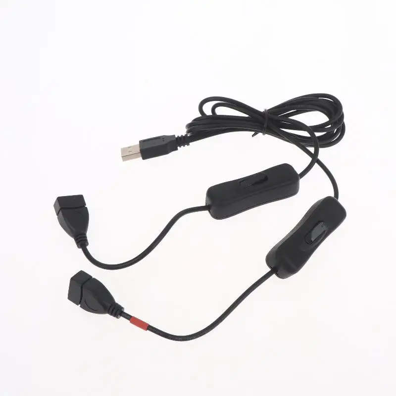 30/100cm USB 남성-여성 분배기 5V USB 연장 케이블(LED 램프/팬/LED 스트립용 온/오프 스위치 충전 코드 포함)