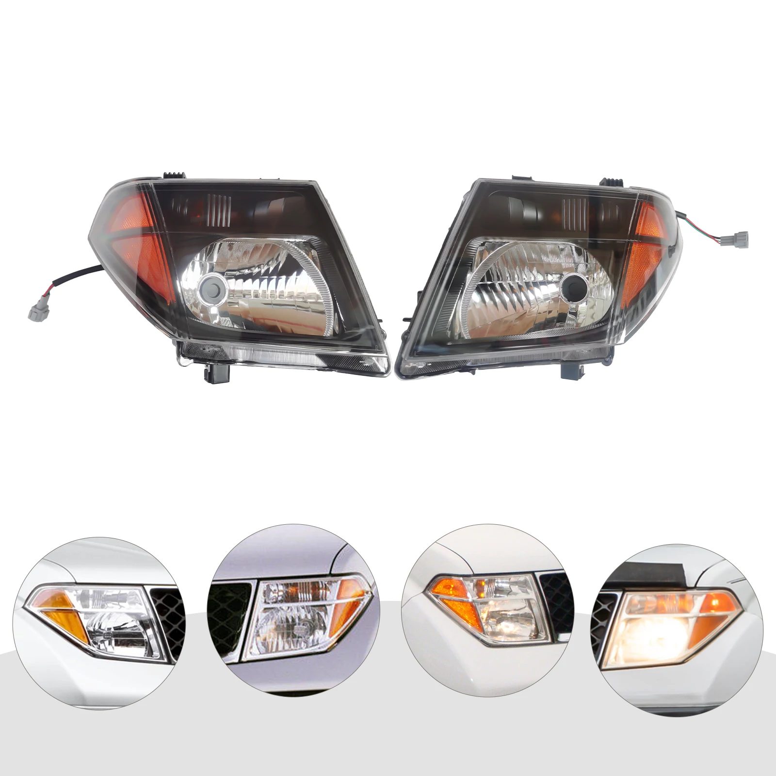 Headlights Headlamps Left&Right For 2005-2007 Pathfinder ，2005-2008 Frontier Pickup Truck auto replacement left right heated wing rear mirror glass for jeep grand cherokee 2005 2006 2007 2008 2009 2010